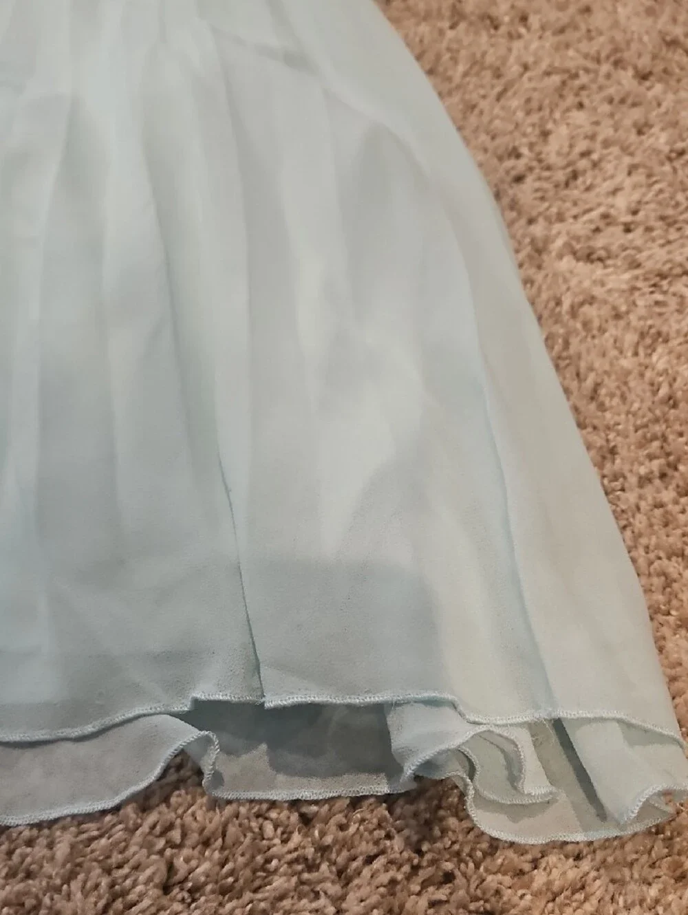 Bonnie Jean White and Light Blue Girls' Sequin Floral Waist Dress
